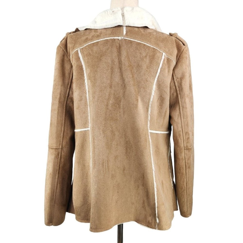 Mia + Tess Boutique Faux Suede Hide Wrap Large Brown Western‎ Boho Retro Vegan - Picture 9 of 13